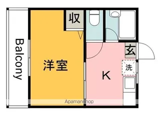 ブルックハウス【102号室】の間取り