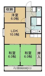 メゾンパークサイド【2階】の間取り