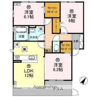 アクセル イースト【1階】の間取り