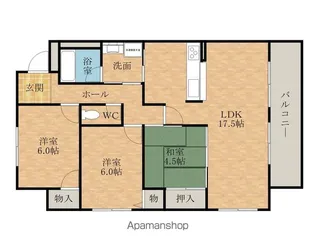 MARUNAKA24【205号室】の間取り