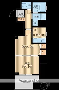 クリオ戸越銀座壱番館【3階】の間取り