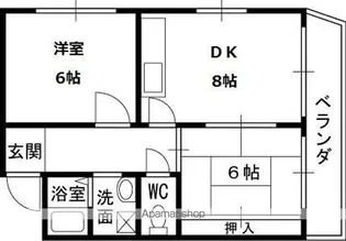 アスカハイツ【3階】の間取り