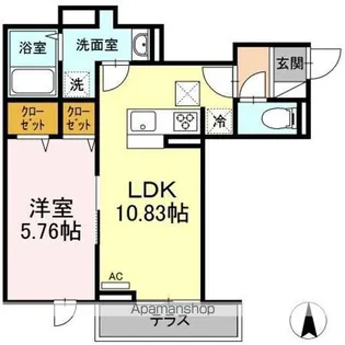 エクセリア中村北【2階】の間取り