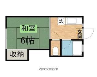 カツザワコーポA【2階】の間取り