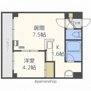 カサブランカ参番館【7階】の間取り