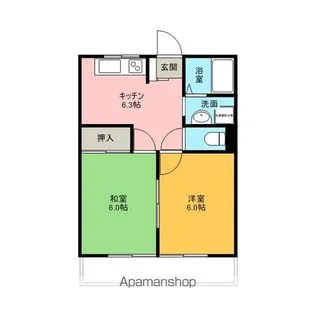 プレイス片野【1階】の間取り