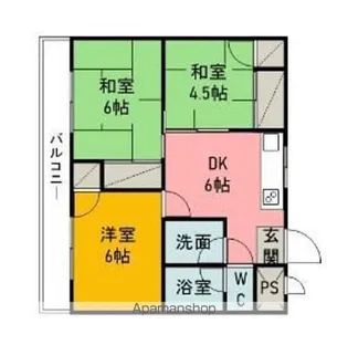 レジデンス市坪【603号室】の間取り