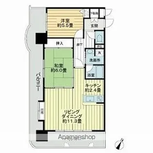 ライオンズマンション六ッ門第2【3階】の間取り