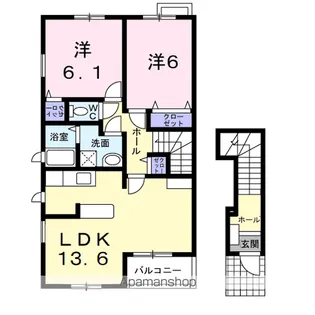 ポルトボヌール Ⅱ【2階】の間取り