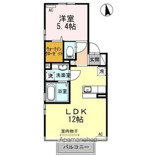 クレセントI【2階】の間取り