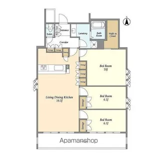 サンテラス代々木上原【3階】の間取り