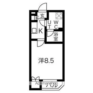 スパシエソリデ目黒【1階】の間取り