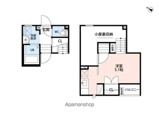 CB北柏ウイング【103号室号室】の間取り