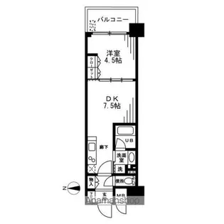 ザ・パークハビオ天満橋【5階】の間取り