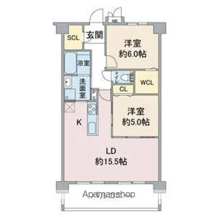 Colline Field 名駅南【6階】の間取り