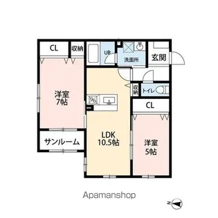 シャンドラ【1階】の間取り