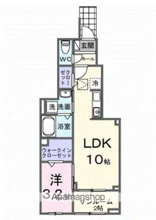 フォンテーヌ春日【1階】の間取り