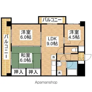 扶桑ハイツ1【3階】の間取り