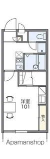 レオパレスメルベーユ【102号室】の間取り