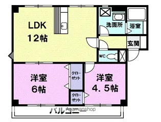ガーデンパークA【1階】の間取り