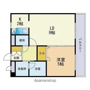エトランゼⅩ 天神(旧カルティス天神南)【6階】の間取り