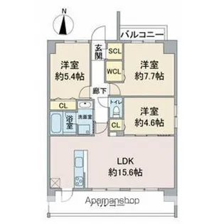 SOCIA ISSHA【4階】の間取り