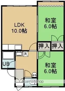 コーポ土谷Ⅰ(コーポツチヤワン)【2階】の間取り