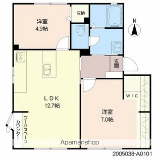 エスポワールホリⅡ【1階】の間取り