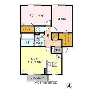 LUPINA GARDEN【103号室】の間取り