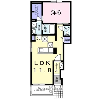 愛知県尾張旭市西大道町六兵衛前【アパート】の間取り