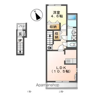 グランドゥール宮前【203号室】の間取り