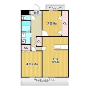 ハイツ大牧【2階】の間取り