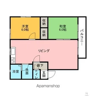 ヴェルジェ【H号室】の間取り