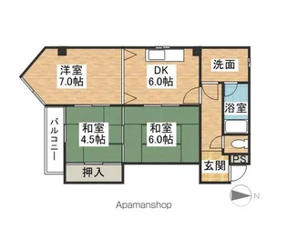フルーヴェ1番館【302号室】の間取り