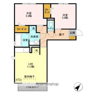 エスポワール D【2階】の間取り