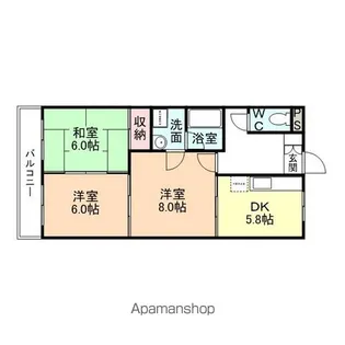 アベニュー布瀬【2階】の間取り