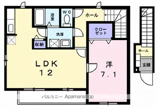愛媛県新居浜市高木町【アパート】の間取り