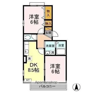 ロイヤルハウス A【2階】の間取り