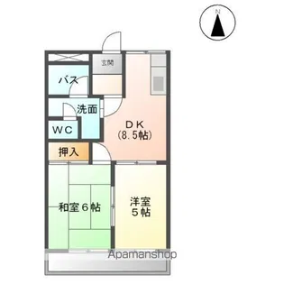エスポワールオクダⅠ【2階】の間取り