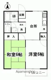 シガハイツⅡ【205号室】の間取り