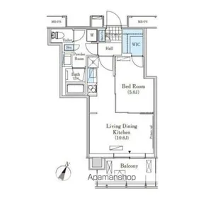 メルクマール京王笹塚レジデンス【16階】の間取り