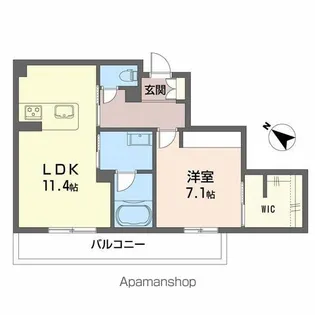シャーメゾンマーレ竹下【204号室】の間取り