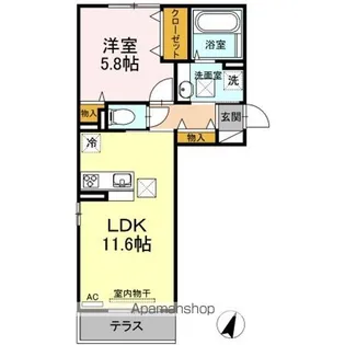 セキュレア須屋 J棟【1階】の間取り