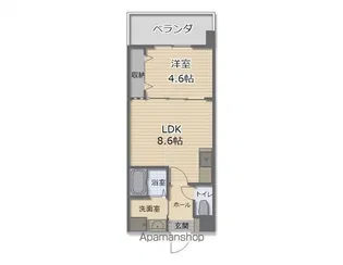 LA I’S【303号室】の間取り