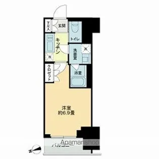 ザ・ライオンズフォーシア鶴見【703号室】の間取り