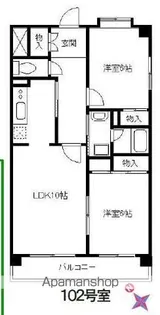 アジュール大森【2階】の間取り