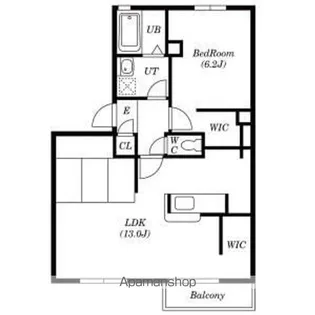 エスポワール北久手AB【1階】の間取り