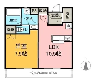 エクセルシオール城北【1階】の間取り