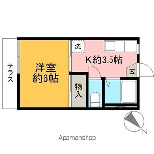 サンハイツ【1階】の間取り