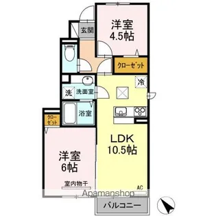 イーストミレニアム(東千房) 【1階】の間取り
